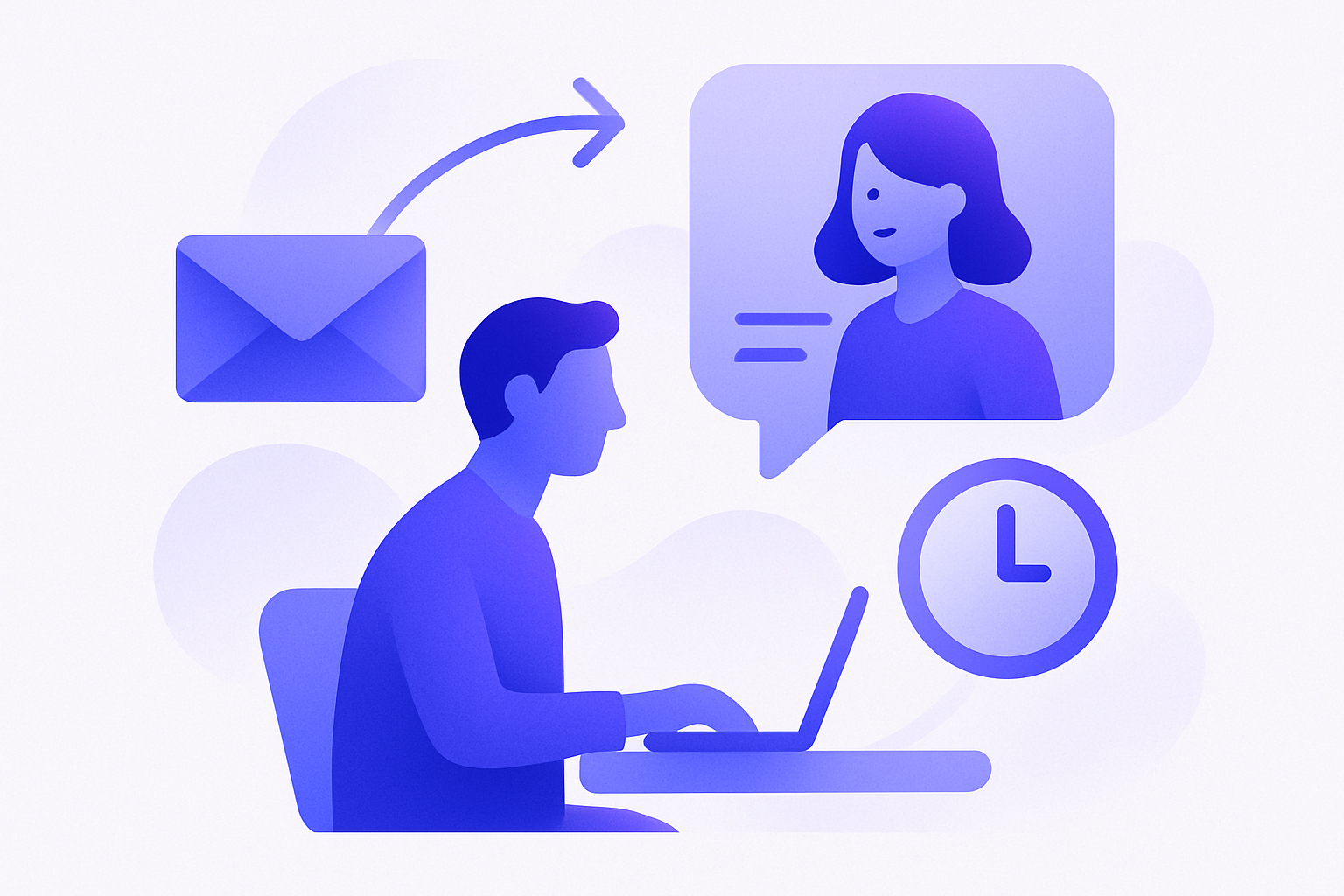 Illustration for the article: Async Client Communication: Why It Saves Hours Every Week